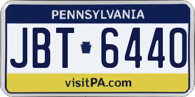 PA license plate JBT6440