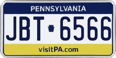 PA license plate JBT6566