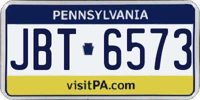 PA license plate JBT6573