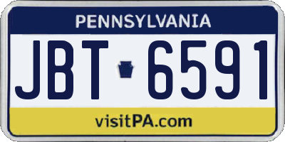 PA license plate JBT6591