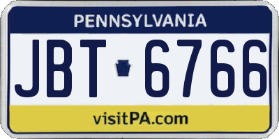 PA license plate JBT6766