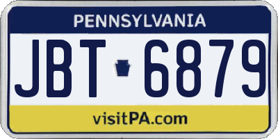 PA license plate JBT6879