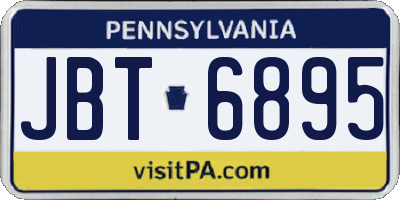 PA license plate JBT6895