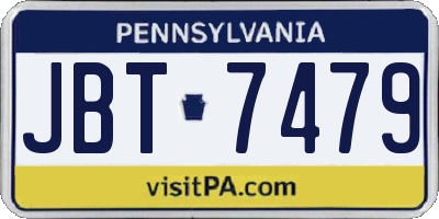 PA license plate JBT7479