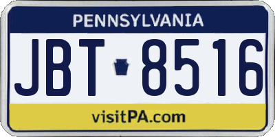 PA license plate JBT8516