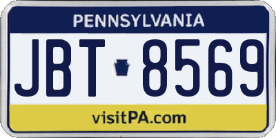 PA license plate JBT8569
