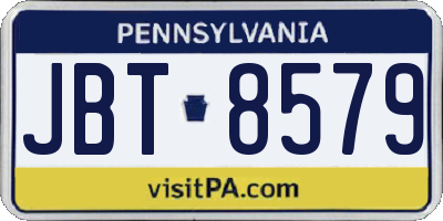PA license plate JBT8579
