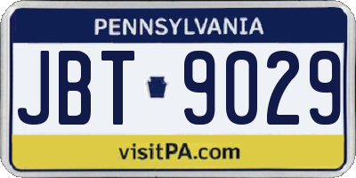PA license plate JBT9029