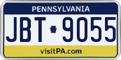 PA license plate JBT9055