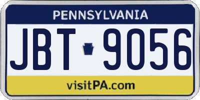 PA license plate JBT9056