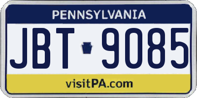 PA license plate JBT9085