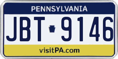PA license plate JBT9146