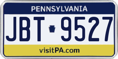 PA license plate JBT9527