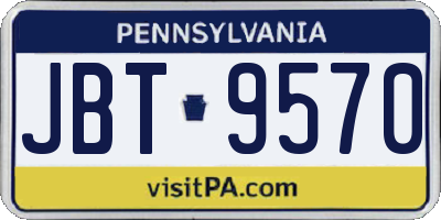 PA license plate JBT9570