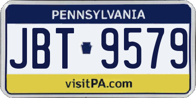 PA license plate JBT9579