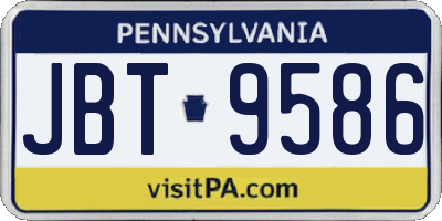 PA license plate JBT9586