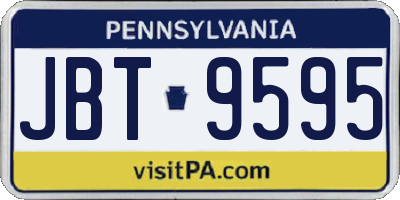 PA license plate JBT9595