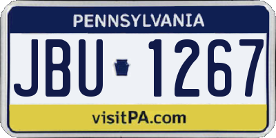PA license plate JBU1267