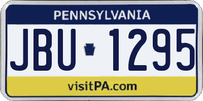 PA license plate JBU1295