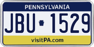 PA license plate JBU1529