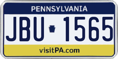 PA license plate JBU1565