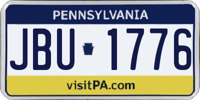 PA license plate JBU1776