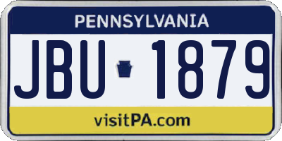 PA license plate JBU1879
