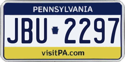PA license plate JBU2297