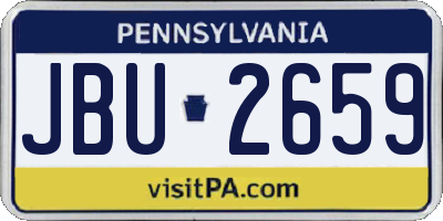 PA license plate JBU2659