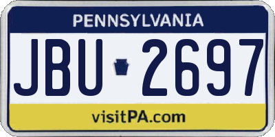 PA license plate JBU2697