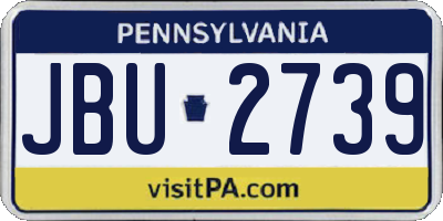 PA license plate JBU2739