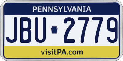 PA license plate JBU2779