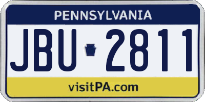 PA license plate JBU2811