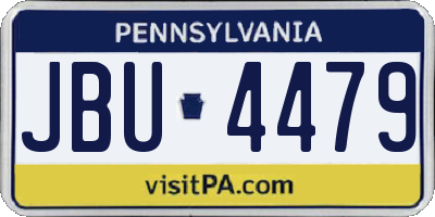 PA license plate JBU4479
