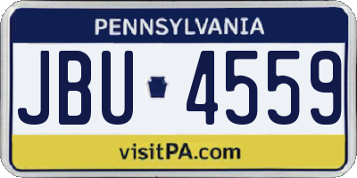 PA license plate JBU4559