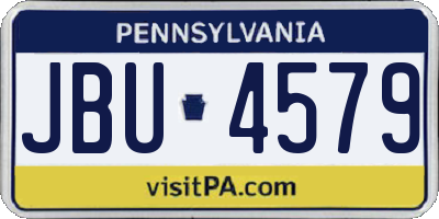 PA license plate JBU4579