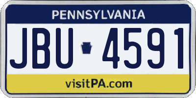 PA license plate JBU4591