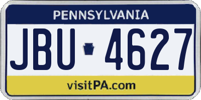 PA license plate JBU4627