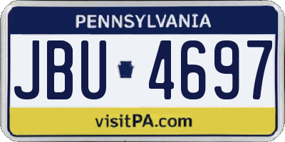 PA license plate JBU4697