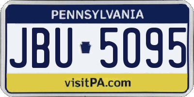 PA license plate JBU5095