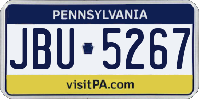 PA license plate JBU5267