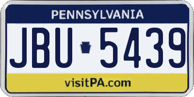 PA license plate JBU5439