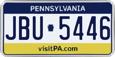 PA license plate JBU5446
