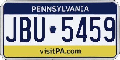 PA license plate JBU5459