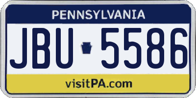 PA license plate JBU5586