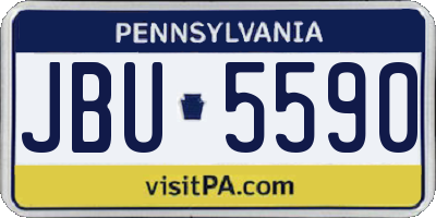 PA license plate JBU5590
