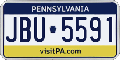 PA license plate JBU5591