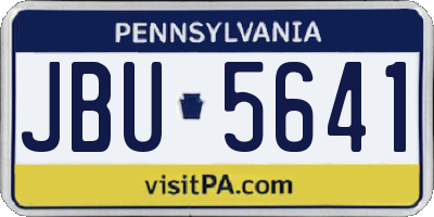 PA license plate JBU5641