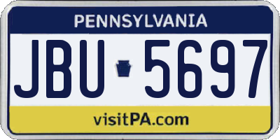 PA license plate JBU5697