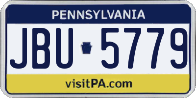 PA license plate JBU5779